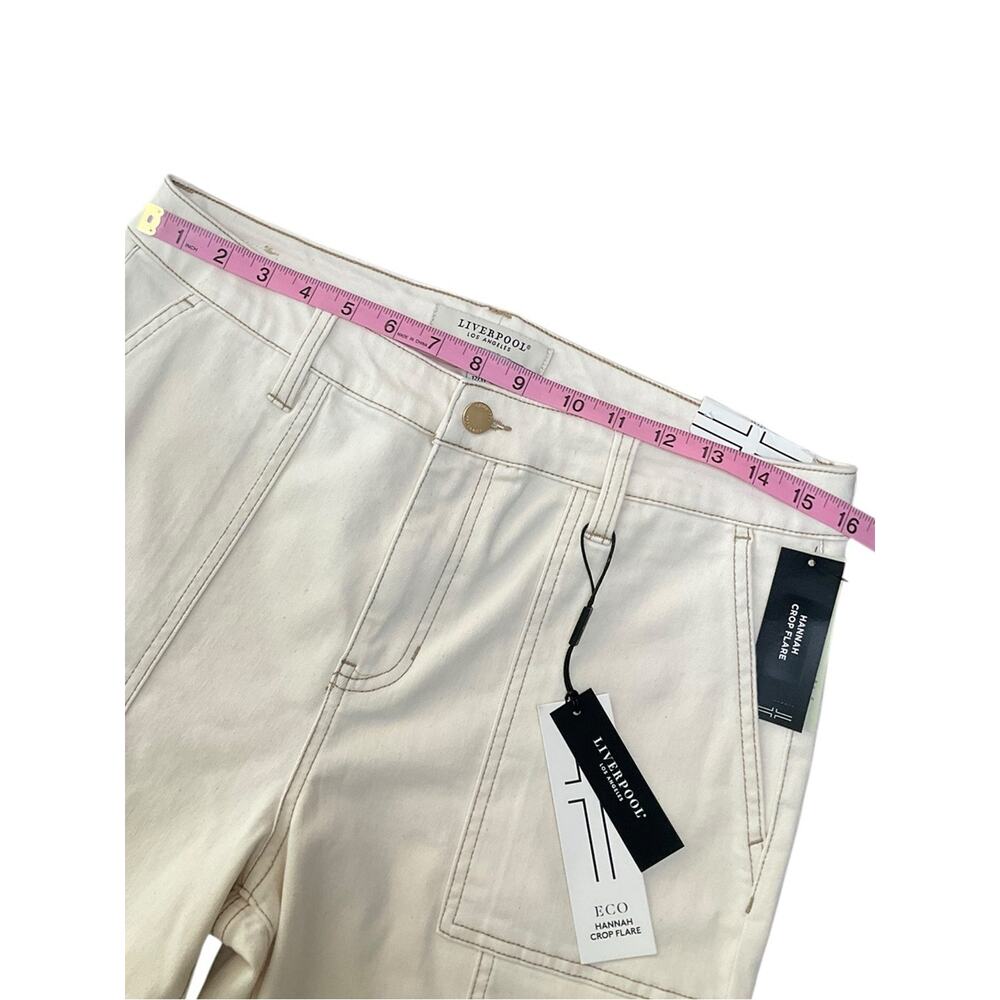 Liverpool Womens Hannah Crop Flare Utility Pants Size 12 NWT - Picture 6 of 11